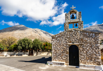 Chapel in the Mani village Alika, Peloponnese Greece