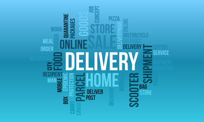 Business Concept Background, Delivery Word Cloud Design