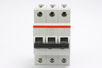 3-phase automatic electric switch for installation in an electric panel.