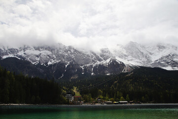 Eibsee lake in Garmisch-Partenkirchen, Bavaria, Germany