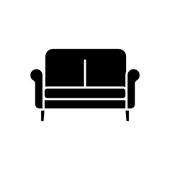 Vector sofa icon, on white background. EPS 10 format.