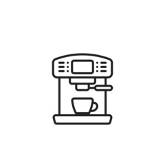 coffee machine line icon. kitchen electrical appliance. isolated vector image