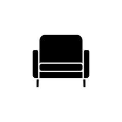 Vector sofa icon, on white background. EPS 10 format.