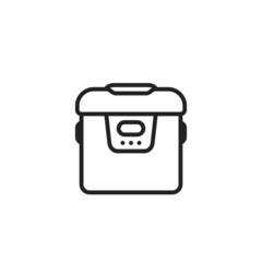 multicooker line icon. household kitchen electrical appliance. isolated vector image