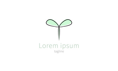 Premium vector logo leaf, plant, seed 