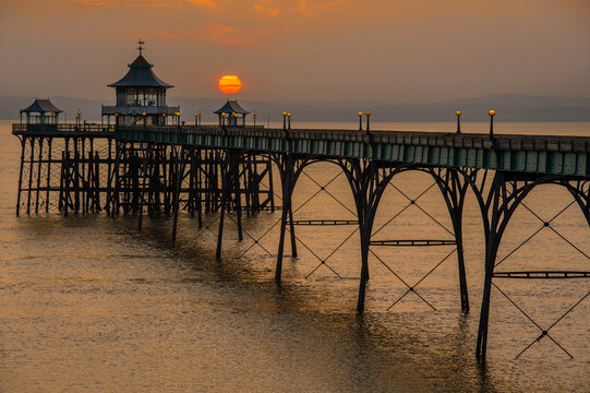 sunset on the pier
