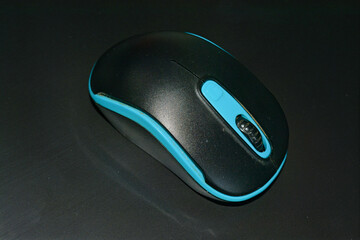 computer mouse on black background
