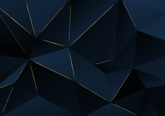 Abstract background. Dark blue layer geometric illustration. Design template for brochures, banner, poster. Vector illustration.