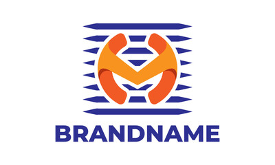 Beautiful logo letter M vector