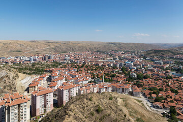 Fototapeta na wymiar City view from Çankırı karatekin castle