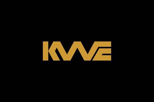 Letter KWE abstract logo design vector. KWE monogram sign.
