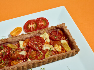 Tomato Tart with Fluted Crust