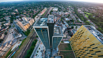 Fototapeta na wymiar Aerial view for cityscape
