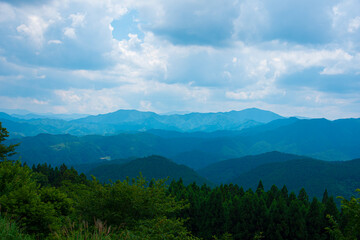 Fototapeta na wymiar 奈良県宇陀郡からの山々
