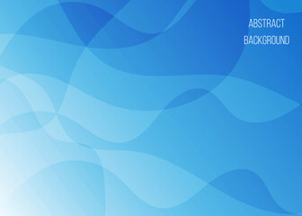 Abstract wavy shape on blue background