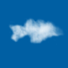 Realistic cloud on blue sky background