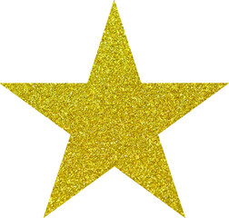 Glitter gold star vector isolated on transparent background. christmas star decoration. golden xmas sparkle of many glitter particles. vector illustration.