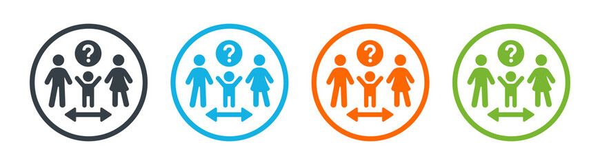 Child custody icon vector set. Law and justice collection