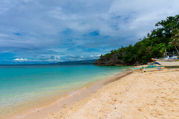 Ilig-Iligan beach in Boracay Island, Philippines.  Travel and nature.