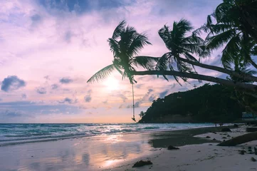 Papier Peint photo Plage blanche de Boracay Pretty sunset colors over  White beach in Boracay Island, Philippines.  Travel and nature.