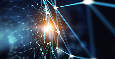 Global network image . Mixed media