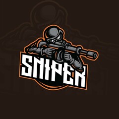 sniper mascot esport logo design © faredodsgn