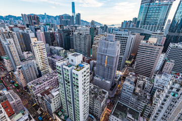 Fototapeta na wymiar High-rise buildings at Hong Kong central area.