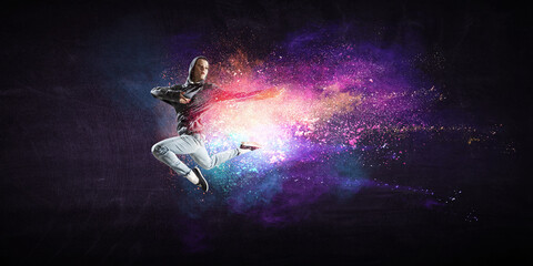 Modern female dancer in action