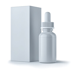 3d render solid plastic  push bottle mockup