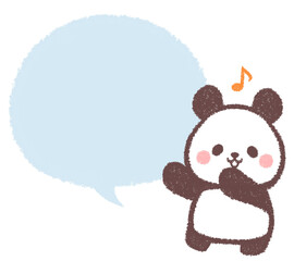 踊るパンダとフキダシ