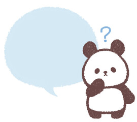 疑問なパンダとフキダシ