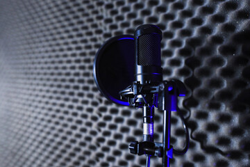 Recording equipment consists of mic, condenser mic and mic holder