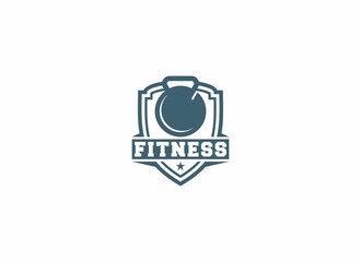 Fitness Gym logo design template in white background