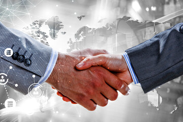 Partnership concept. Image of handshake
