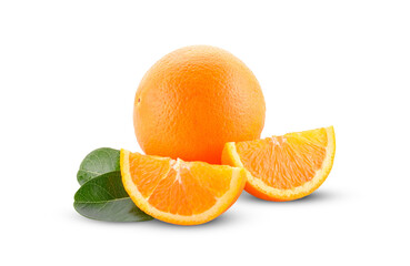 Orange fruit isolated on white background