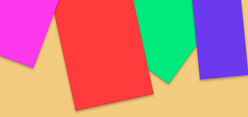 Colorful banner concept with geometric shapes