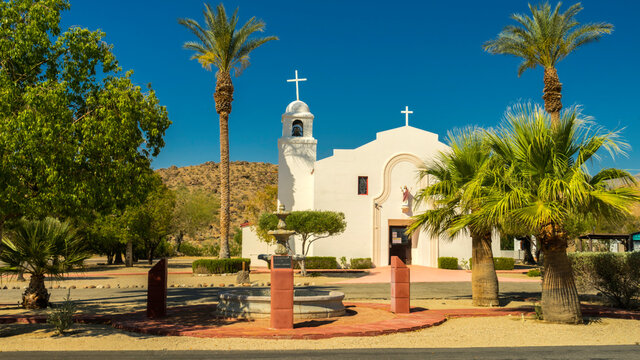 A White Church in Anza Borrego Desert State Park Area, California