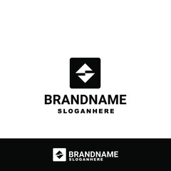 Naklejka premium Letter S Square shape logo design vector