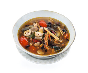Tom Klong dried fish on white background