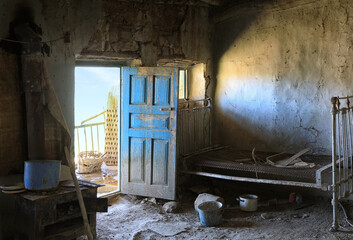 Living room of an abandoned house