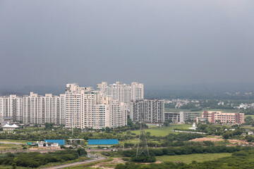 Arial view Cityscape in Gurgaon, Noida, Jaipur, Delhi NCR, Lucknow, Mumbai, Bangalore, Hyderabad...