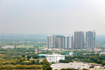 Arial view Cityscape in Gurgaon, Noida, Jaipur, Delhi NCR, Lucknow, Mumbai, Bangalore, Hyderabad...