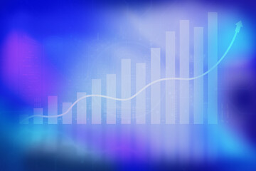 2d illustration futuristic business background graph concept
