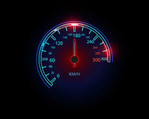 Car speedometer motion meter background