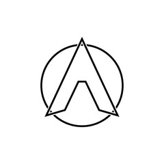 Modern creative letter A Icon design. Letter A Icon design. Letter A Icon design. Vector icon.