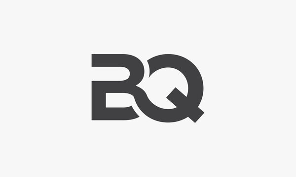 BQ letter logo connected concept isolated on white background.