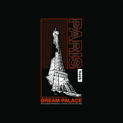 Fototapeta na wymiar paris dream palace supply simple vintage fashion