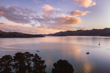 Lyttelton Harbour at sunset