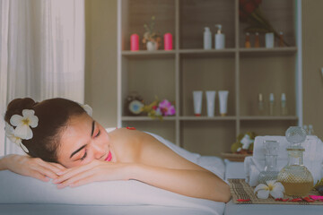 Obraz na płótnie Canvas Massage and body care. Spa body massage woman hands treatment.