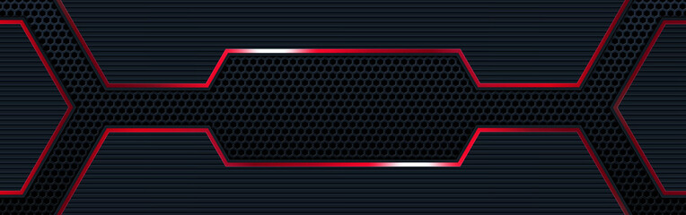 abstract black with red line technology background modern futuristic wallpaper solid texture deep futuristic backgrounds. vector.